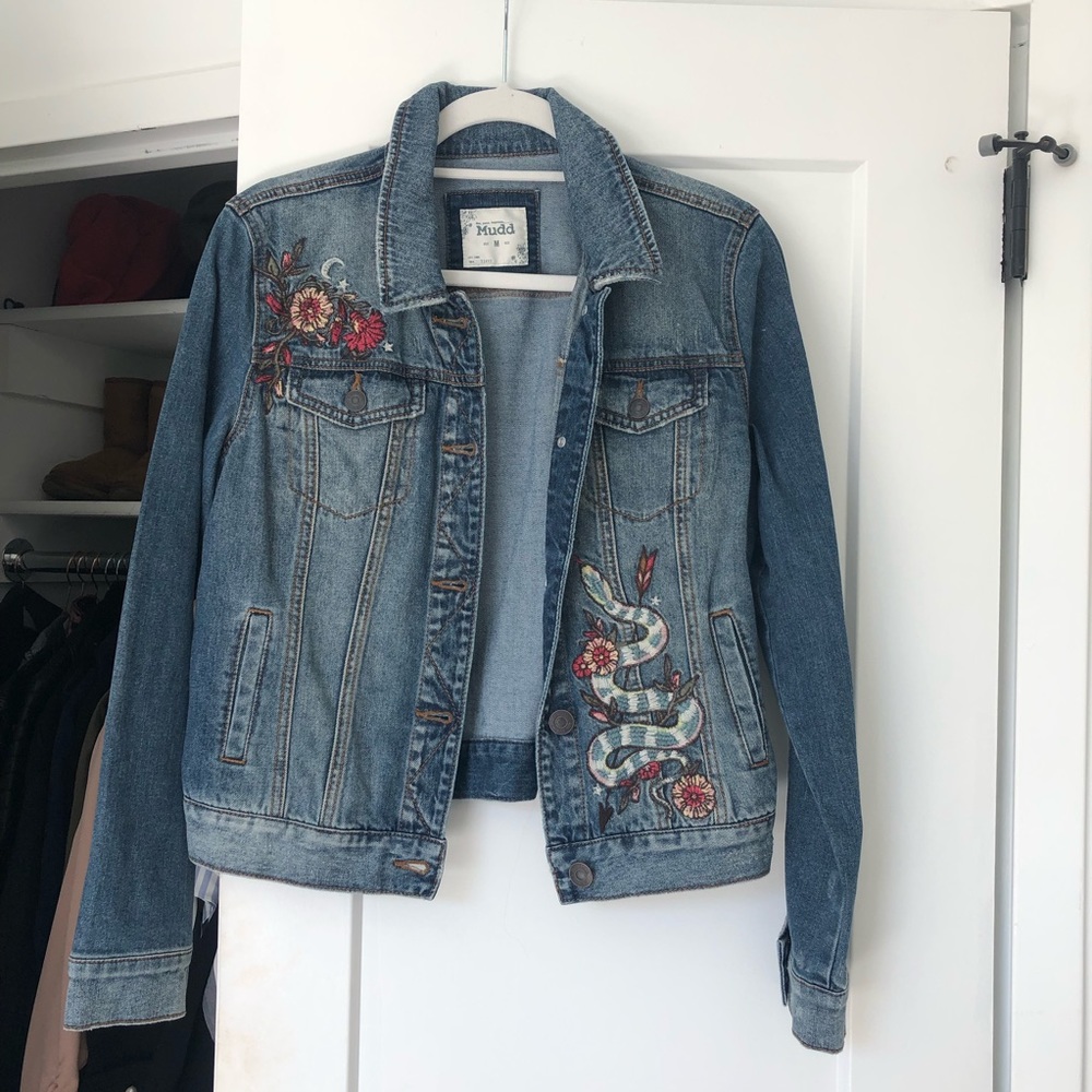 Embroidered Cool Girl Denim Jacket